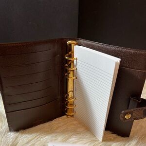 Louis Vuitton Agenda MM Damier Ebene DE Checkered w/ Notes